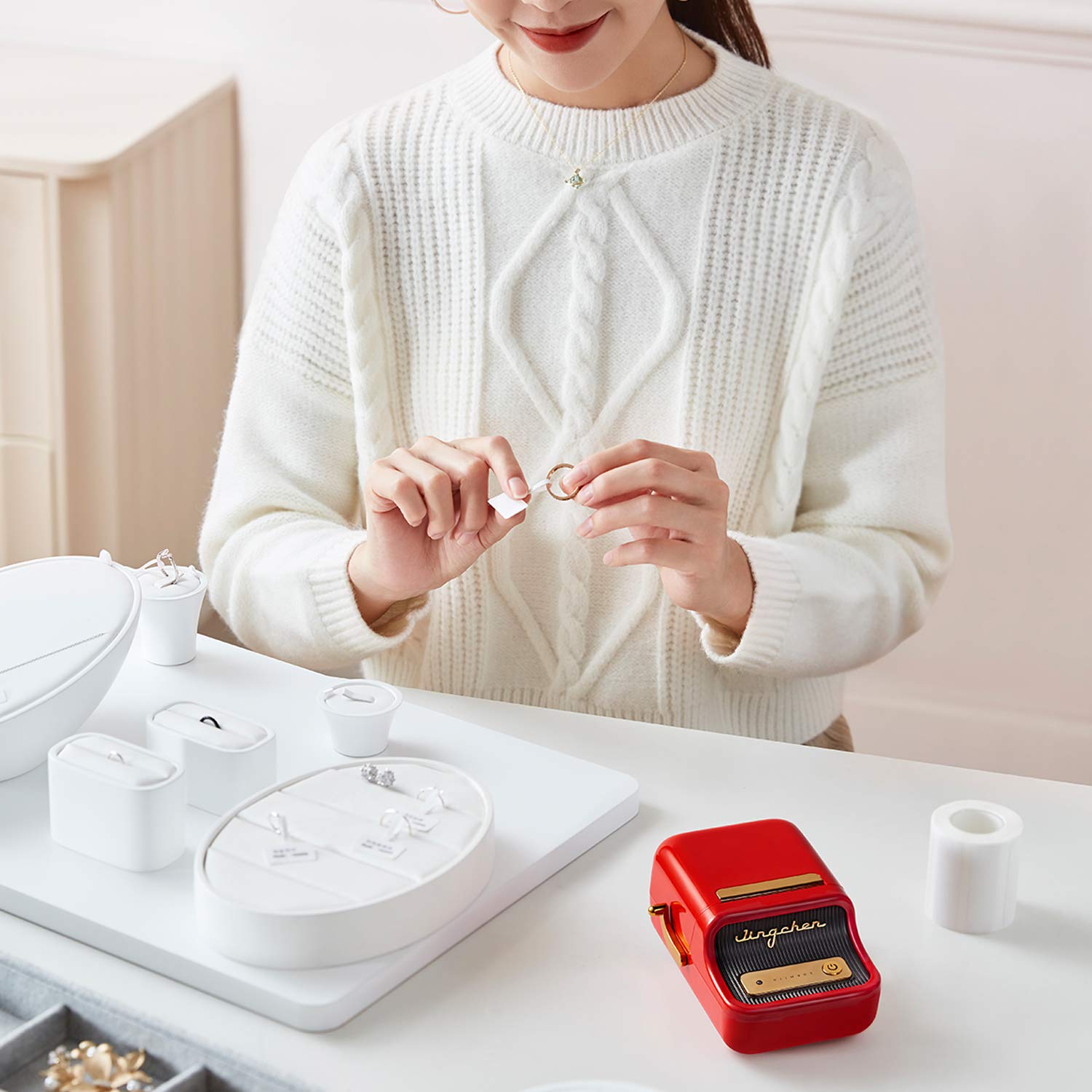 NB109 - NIIMBOT - B21S - PORTABLE THERMAL LABEL BLUETOOTH PRINTER INCL FREE LABEL (50X30MM)