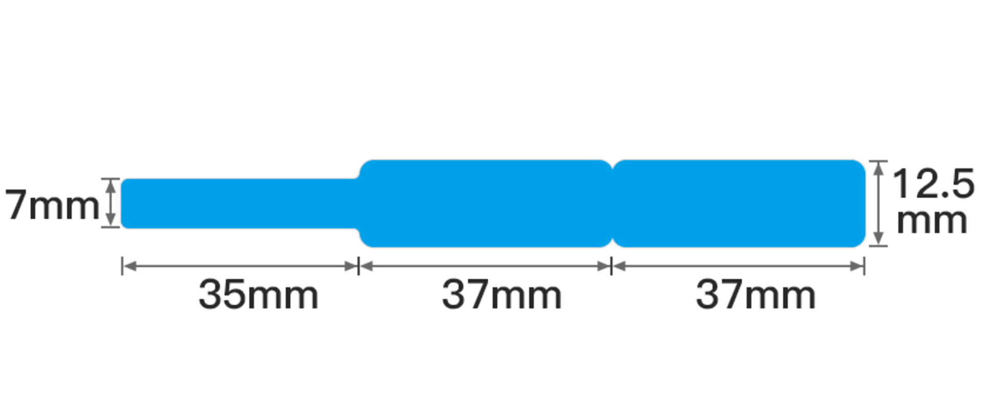 NB143 - NIIMBOT - D11 / D101 / D110 / H1S - 12.5X109MM - 65 BLUE CABLE LABELS