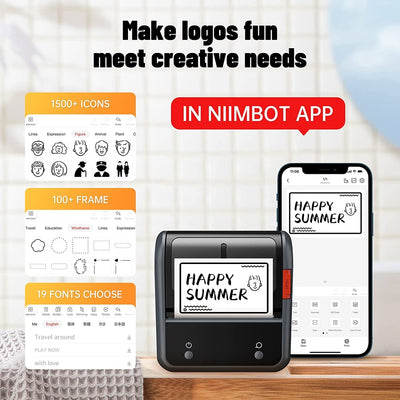 NB119 - NIIMBOT - B3S_PRO - PORTABLE THERMAL LABEL BLUETOOTH PRINTER INCL FREE LABEL (70X40MM)