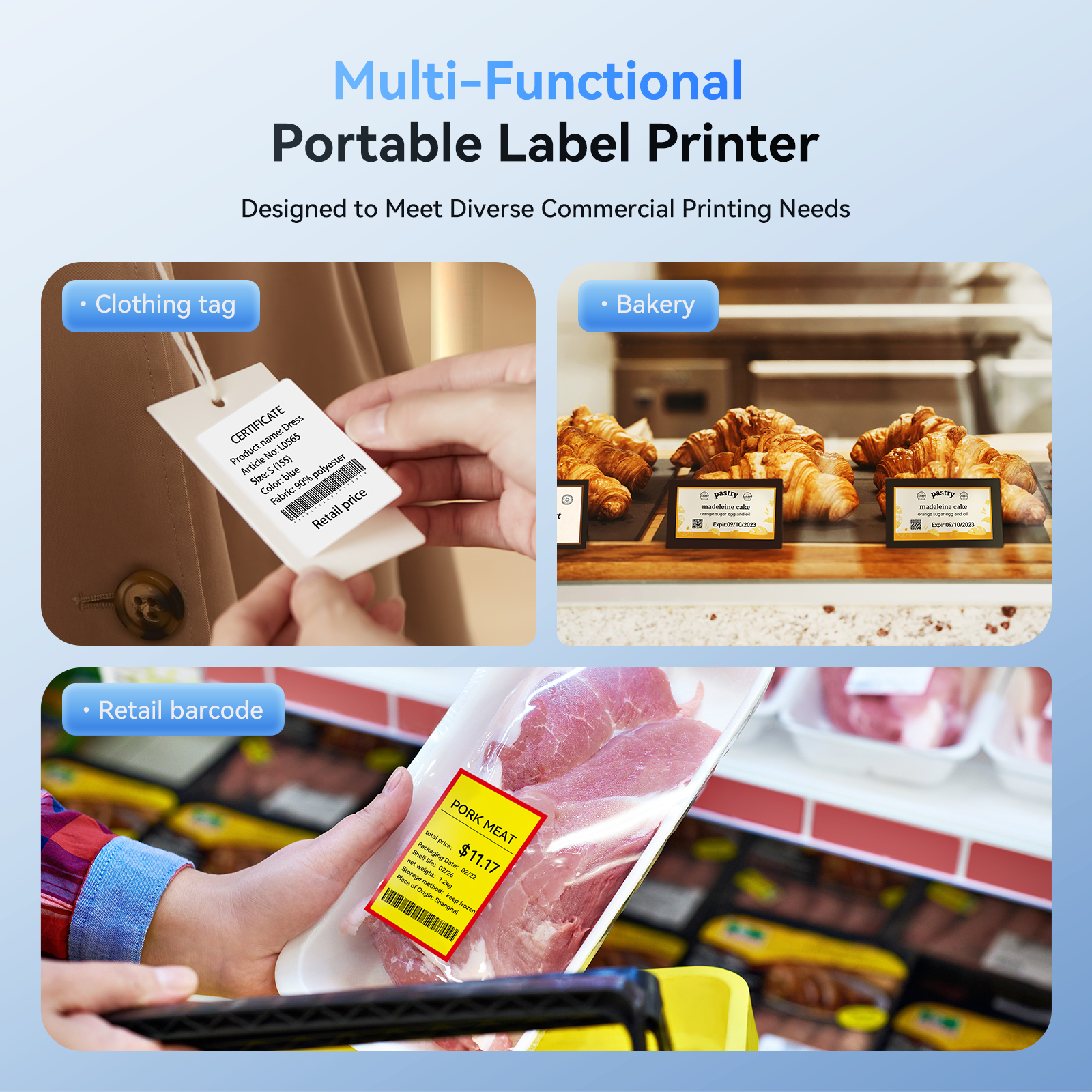 NB493 - NIIMBOT - B1 - PORTABLE THERMAL LABEL BLUETOOTH PRINTER INCL FREE WHITE LABEL (50X30MM)