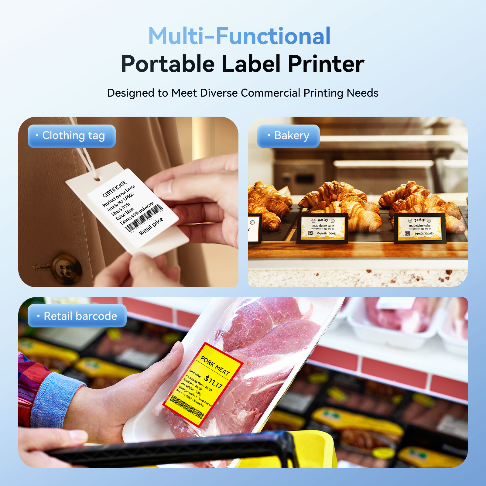 NB493 - NIIMBOT - B1 - PORTABLE THERMAL LABEL BLUETOOTH PRINTER INCL FREE WHITE LABEL (50X30MM)
