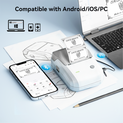 NB493 - NIIMBOT - B1 - PORTABLE THERMAL LABEL BLUETOOTH PRINTER INCL FREE WHITE LABEL (50X30MM)