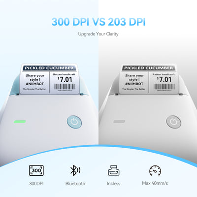 NB806 - NIIMBOT - B1_PRO - 300DPI - PORTABLE THERMAL LABEL PRINTER INCL FREE LABEL