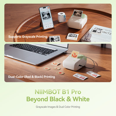 NB806 - NIIMBOT - B1_PRO - 300DPI - PORTABLE THERMAL LABEL PRINTER INCL FREE LABEL