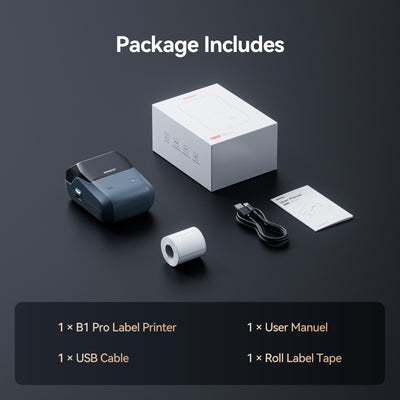 NB806 - NIIMBOT - B1_PRO - 300DPI - PORTABLE THERMAL LABEL PRINTER INCL FREE LABEL
