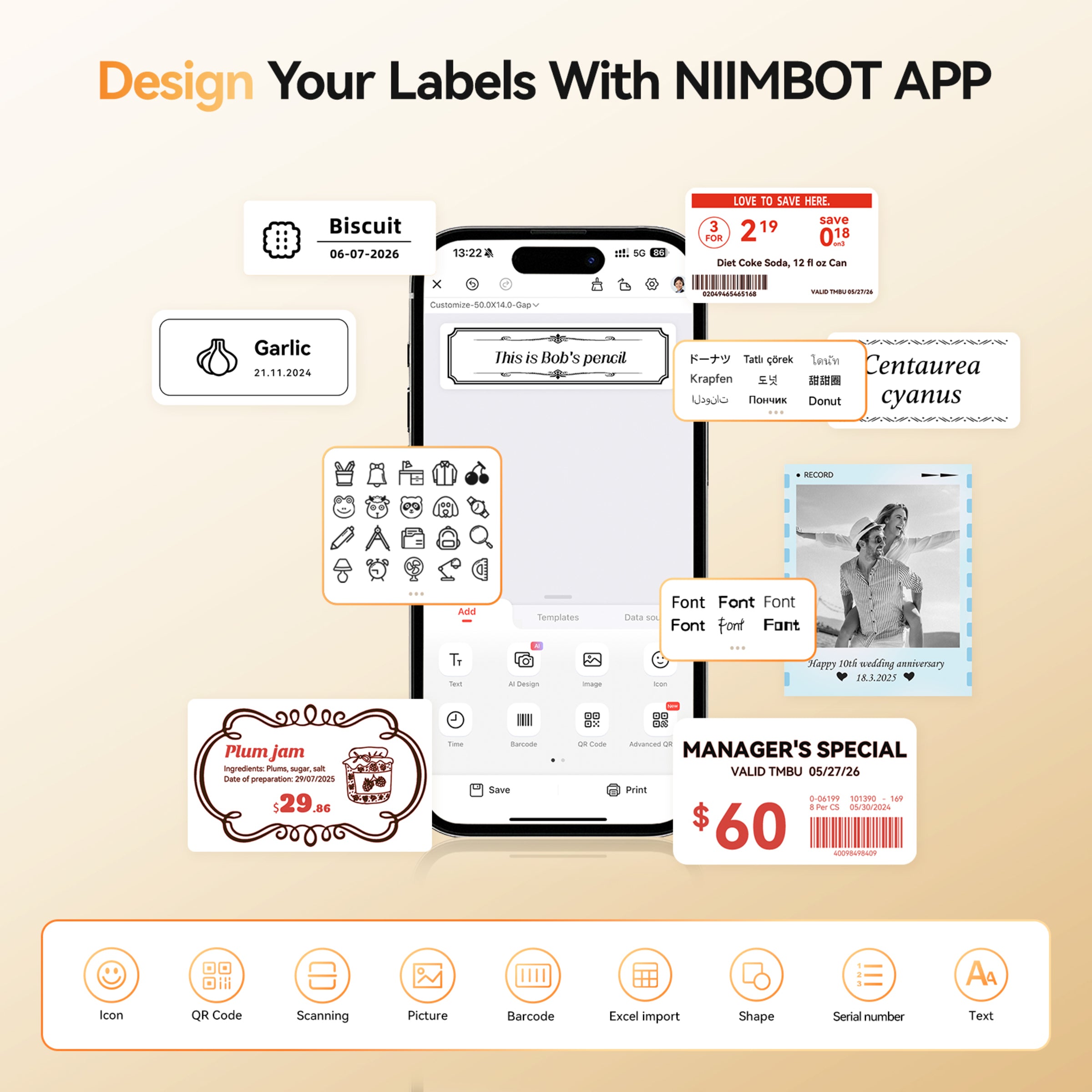 NB607 - NIIMBOT - B21_PRO - 300DPI - PORTABLE THERMAL LABEL BLUETOOTH PRINTER