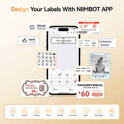 NB607 - NIIMBOT - B21_PRO - 300DPI - PORTABLE THERMAL LABEL BLUETOOTH PRINTER