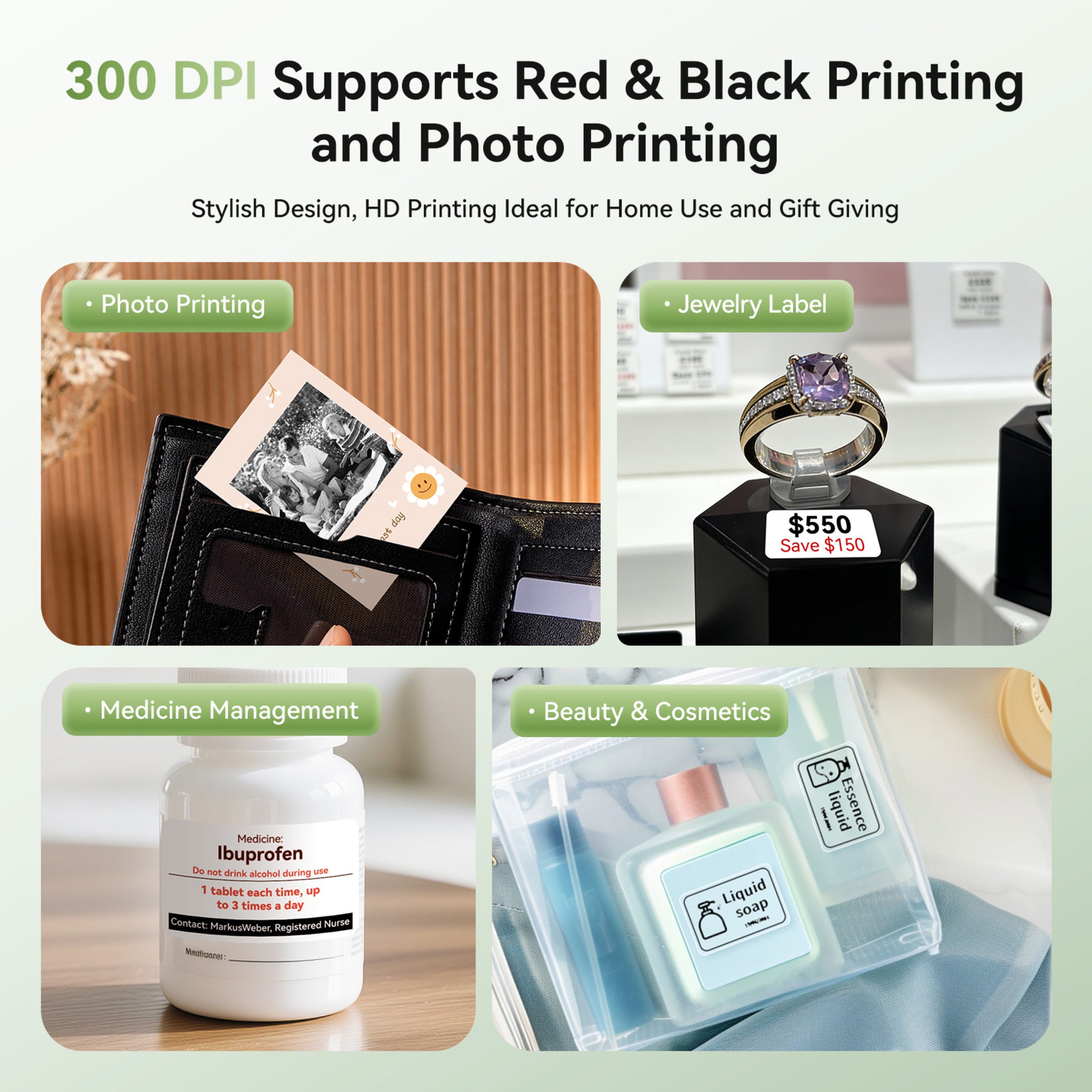 NB607 - NIIMBOT - B21_PRO - 300DPI - PORTABLE THERMAL LABEL BLUETOOTH PRINTER