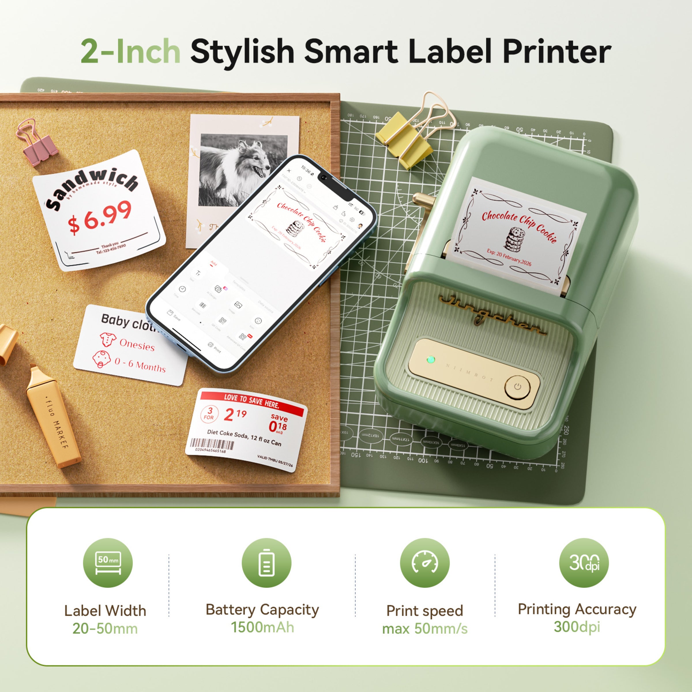 NB607 - NIIMBOT - B21_PRO - 300DPI - PORTABLE THERMAL LABEL BLUETOOTH PRINTER