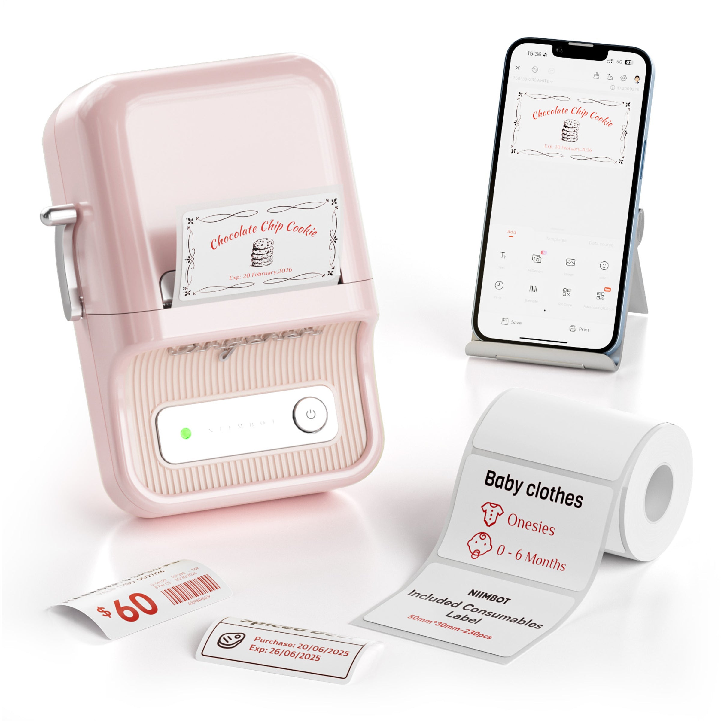 NB607 - NIIMBOT - B21_PRO - 300DPI - PORTABLE THERMAL LABEL BLUETOOTH PRINTER