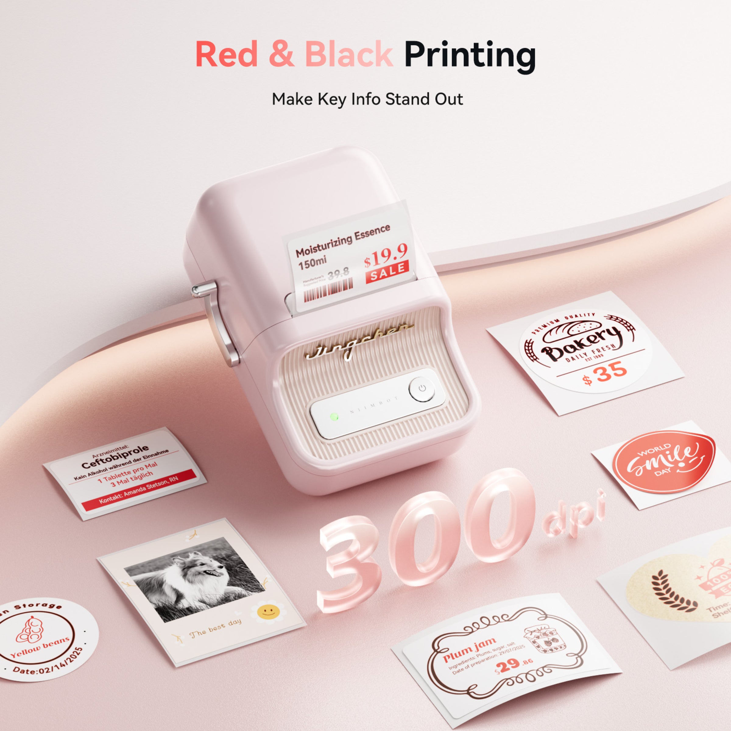 NB607 - NIIMBOT - B21_PRO - 300DPI - PORTABLE THERMAL LABEL BLUETOOTH PRINTER