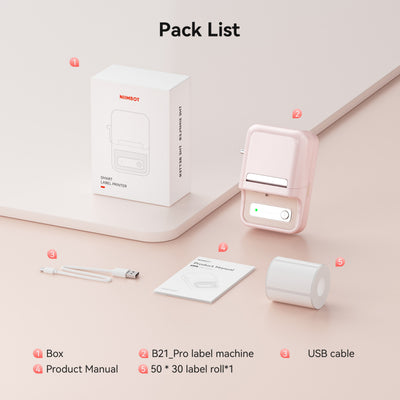 NB607 - NIIMBOT - B21_PRO - 300DPI - PORTABLE THERMAL LABEL BLUETOOTH PRINTER