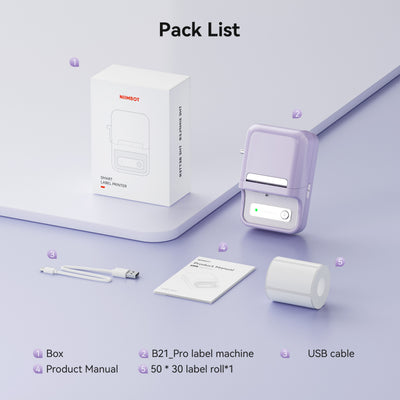 NB607 - NIIMBOT - B21_PRO - 300DPI - PORTABLE THERMAL LABEL BLUETOOTH PRINTER