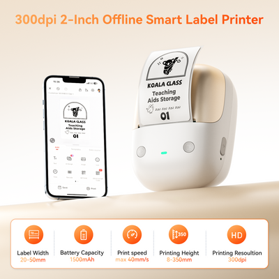 NB808 - NIIMBOT - B2_PRO - 300DPI - PORTABLE THERMAL LABEL PRINTER INCL FREE LABEL