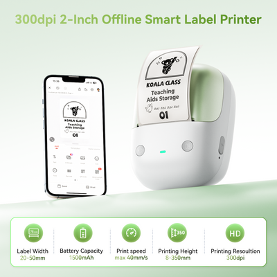 NB808 - NIIMBOT - B2_PRO - 300DPI - PORTABLE THERMAL LABEL PRINTER INCL FREE LABEL