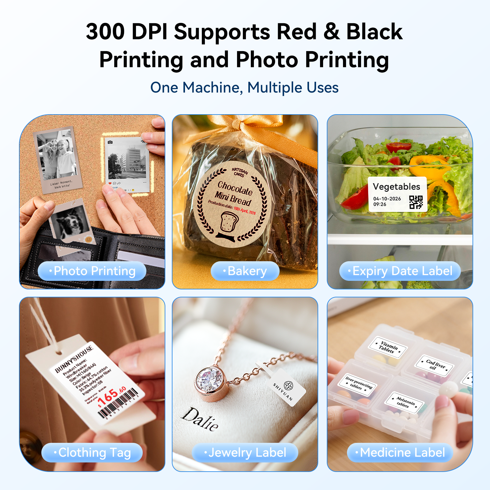 NB808 - NIIMBOT - B2_PRO - 300DPI - PORTABLE THERMAL LABEL PRINTER INCL FREE LABEL