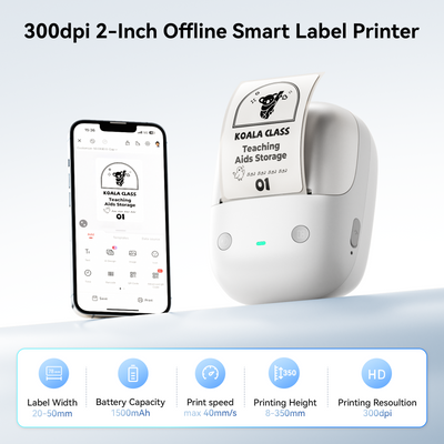 NB808 - NIIMBOT - B2_PRO - 300DPI - PORTABLE THERMAL LABEL PRINTER INCL FREE LABEL