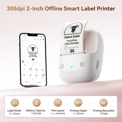NB808 - NIIMBOT - B2_PRO - 300DPI - PORTABLE THERMAL LABEL PRINTER INCL FREE LABEL