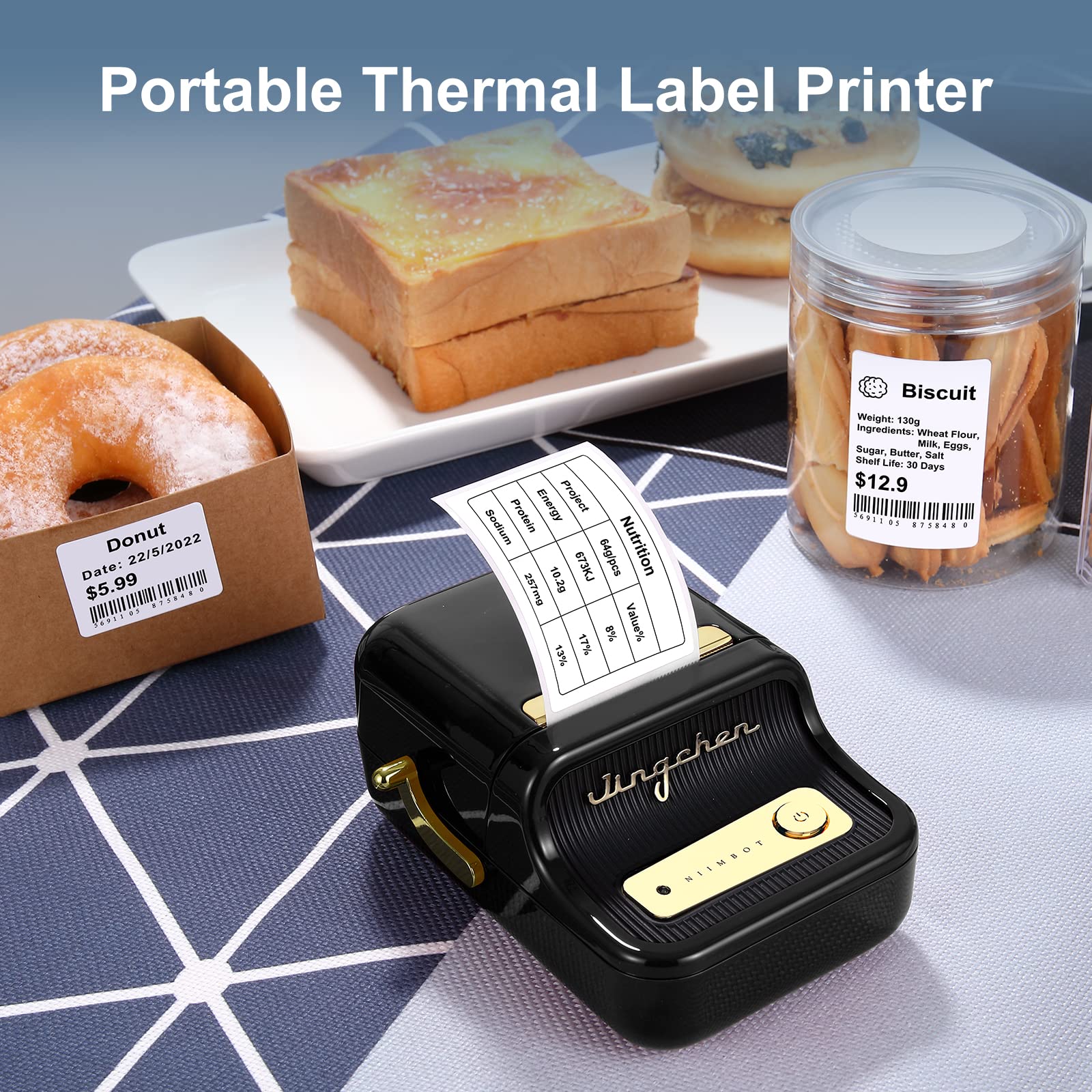 NB109 - NIIMBOT - B21S - PORTABLE THERMAL LABEL BLUETOOTH PRINTER INCL FREE LABEL (50X30MM)