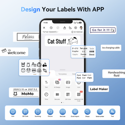 NB525 - NIIMBOT - D11_H - 300DPI - PORTABLE BLUETOOTH LABEL PRINTER INC FREE LABEL ROLL