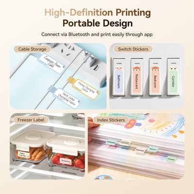 NB525 - NIIMBOT - D11_H - 300DPI - PORTABLE BLUETOOTH LABEL PRINTER INC FREE LABEL ROLL