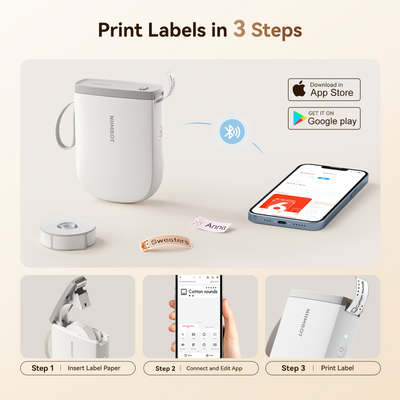 NB525 - NIIMBOT - D11_H - 300DPI - PORTABLE BLUETOOTH LABEL PRINTER INC FREE LABEL ROLL