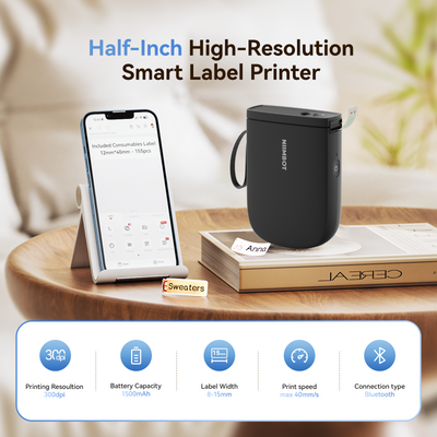 NB525 - NIIMBOT - D11_H - 300DPI - PORTABLE BLUETOOTH LABEL PRINTER INC FREE LABEL ROLL