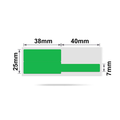 NB250 - NIIMBOT - B1 / B21 / B3S / B4 - 25X78MM - 100 GREEN CABLE LABELS