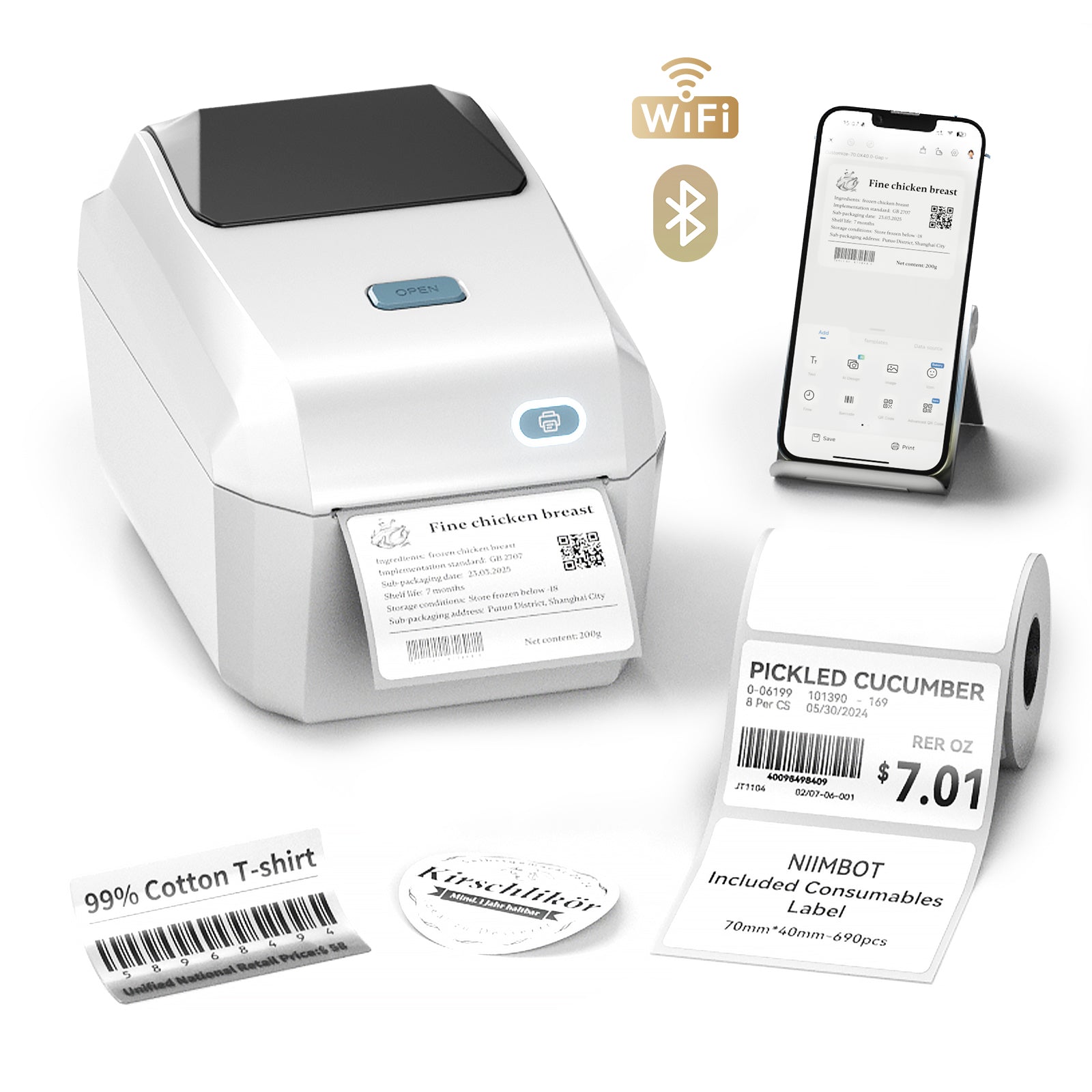NB606 - NIIMBOT - K3_W - THERMAL BUSINESS BLUETOOTH & WIFI LABEL PRINTER