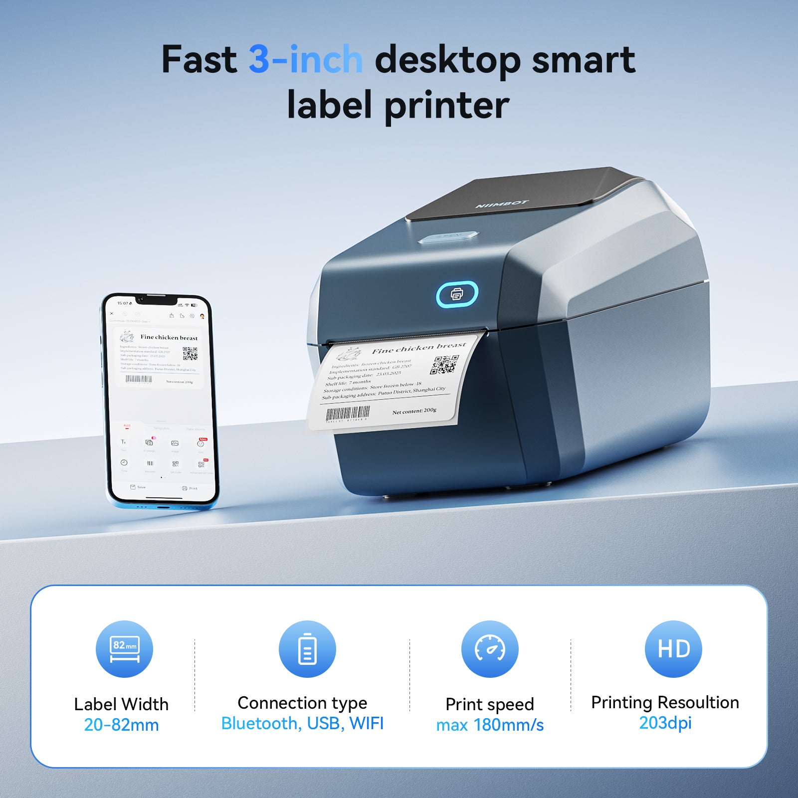 NB606 - NIIMBOT - K3_W - THERMAL BUSINESS BLUETOOTH & WIFI LABEL PRINTER