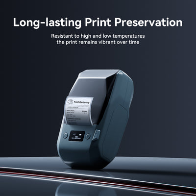 NB589 - NIIMBOT - M2_H - 300DPI THERMAL TRANSFER BLUETOOTH LABEL PRINTER - INCL BLACK RIBBON CARTRIDGE & WHITE 50X30MM LABEL - WHITE