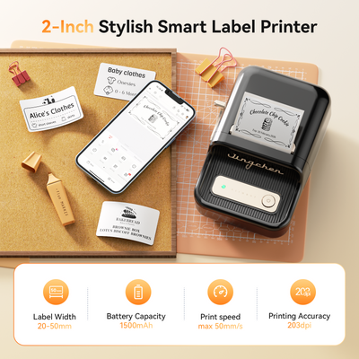 NB109 - NIIMBOT - B21S - PORTABLE THERMAL LABEL BLUETOOTH PRINTER INCL FREE LABEL (50X30MM)