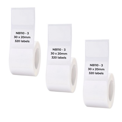 NB110 - NIIMBOT - B1 / B21 / B3S / B4 - 30X20MM - 320 WHITE LABELS