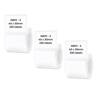 NB111 - NIIMBOT - B1 / B21 / B3S / B4 - 40X30MM - 230 WHITE LABELS