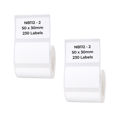 NB112 - NIIMBOT - B1 / B21 / B3S / B4 - 50X30MM - 230 WHITE LABELS
