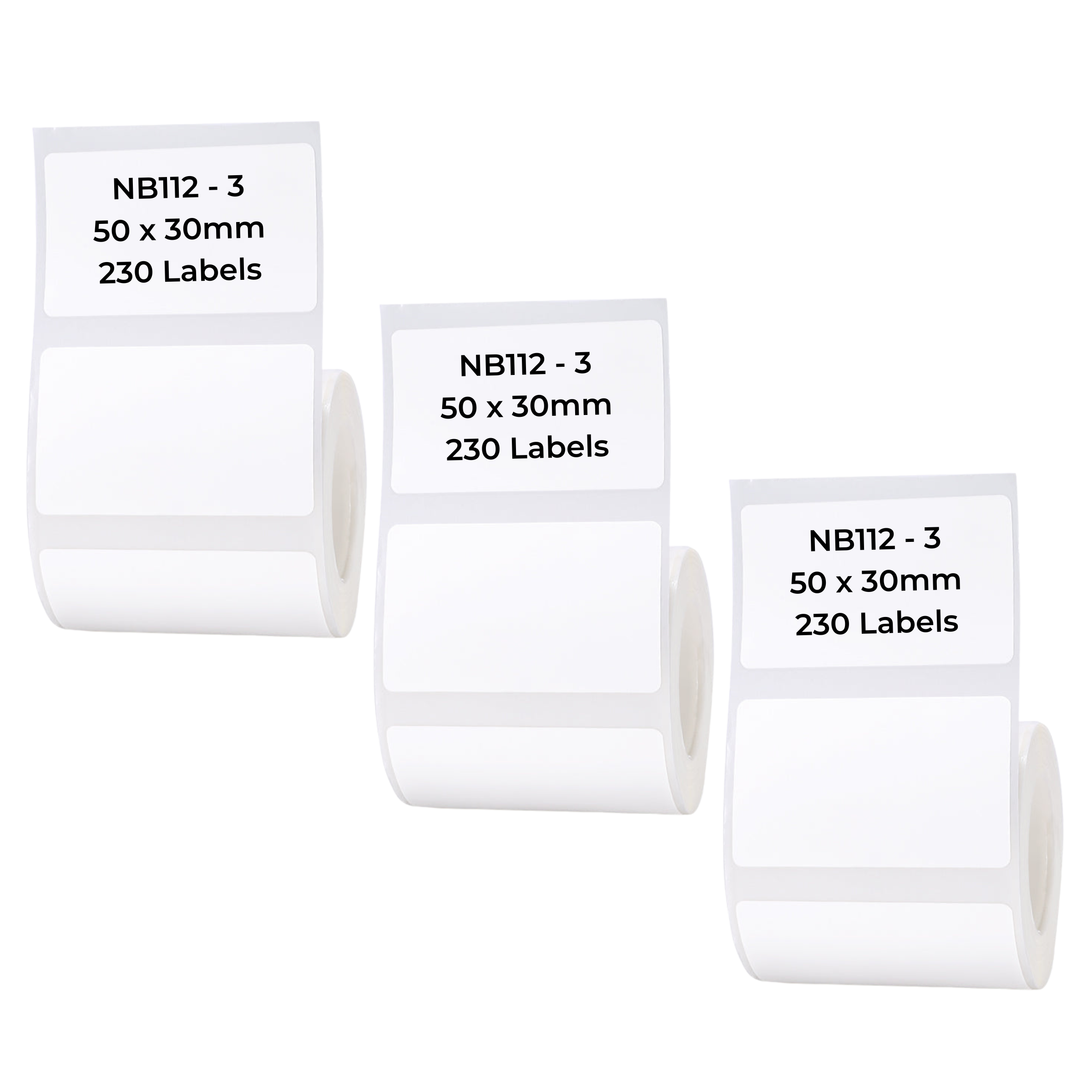 NB112 - NIIMBOT - B1 / B21 / B3S / B4 - 50X30MM - 230 WHITE LABELS