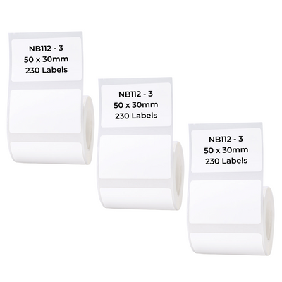 NB112 - NIIMBOT - B1 / B21 / B3S / B4 - 50X30MM - 230 WHITE LABELS