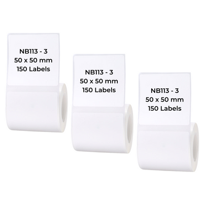 NB113 - NIIMBOT - B1 / B21 / B3S / B4 - 50X50MM - 150 WHITE LABELS