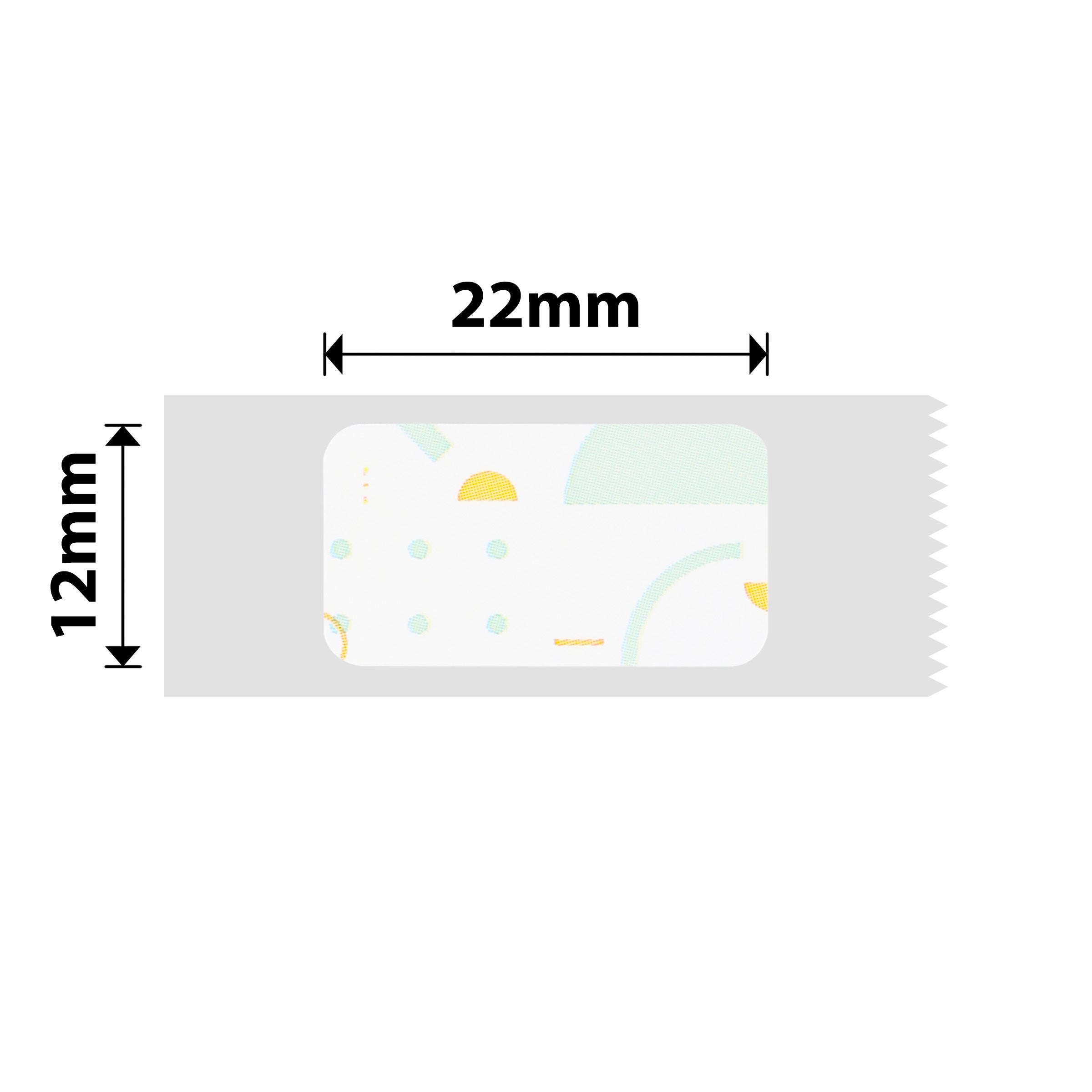 NB122 - NIIMBOT - D11 / D101 / D110 / H1S - 12X22MM - 250 POLKA DOTS LABELS