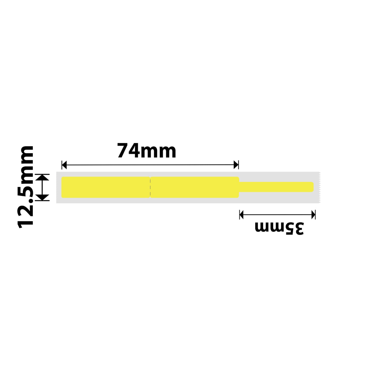 NIIMBOT - D Range - 12.5x109mm - Yellow Cable - 60 Labels