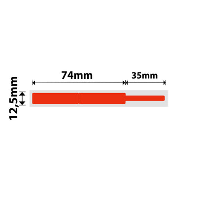 NB141 - NIIMBOT - D11 / D101 / D110 / H1S - 12.5X109MM - 60 RED CABLE LABELS