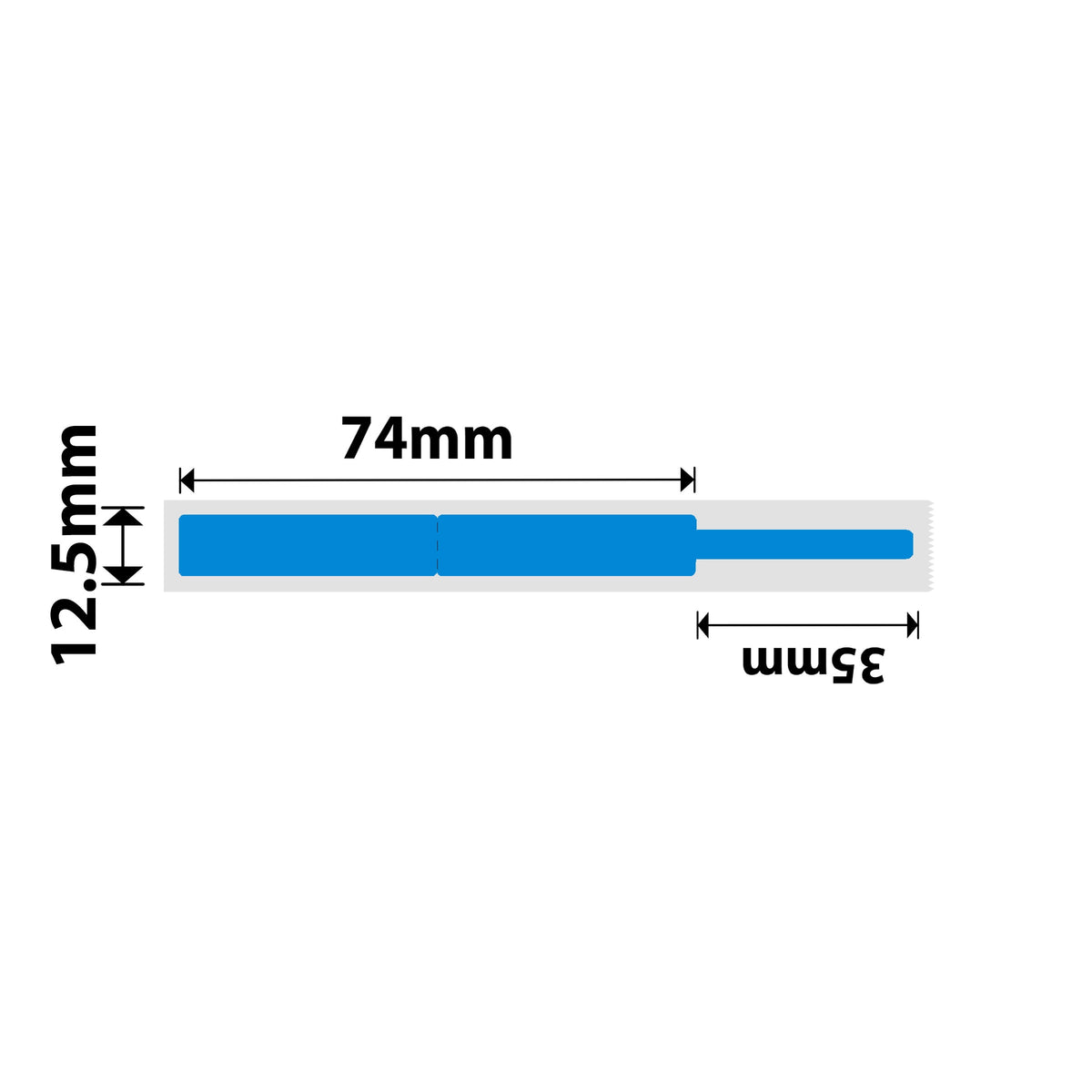 NIIMBOT - D Range - 12.5x109mm - Blue Cable - 60 Labels