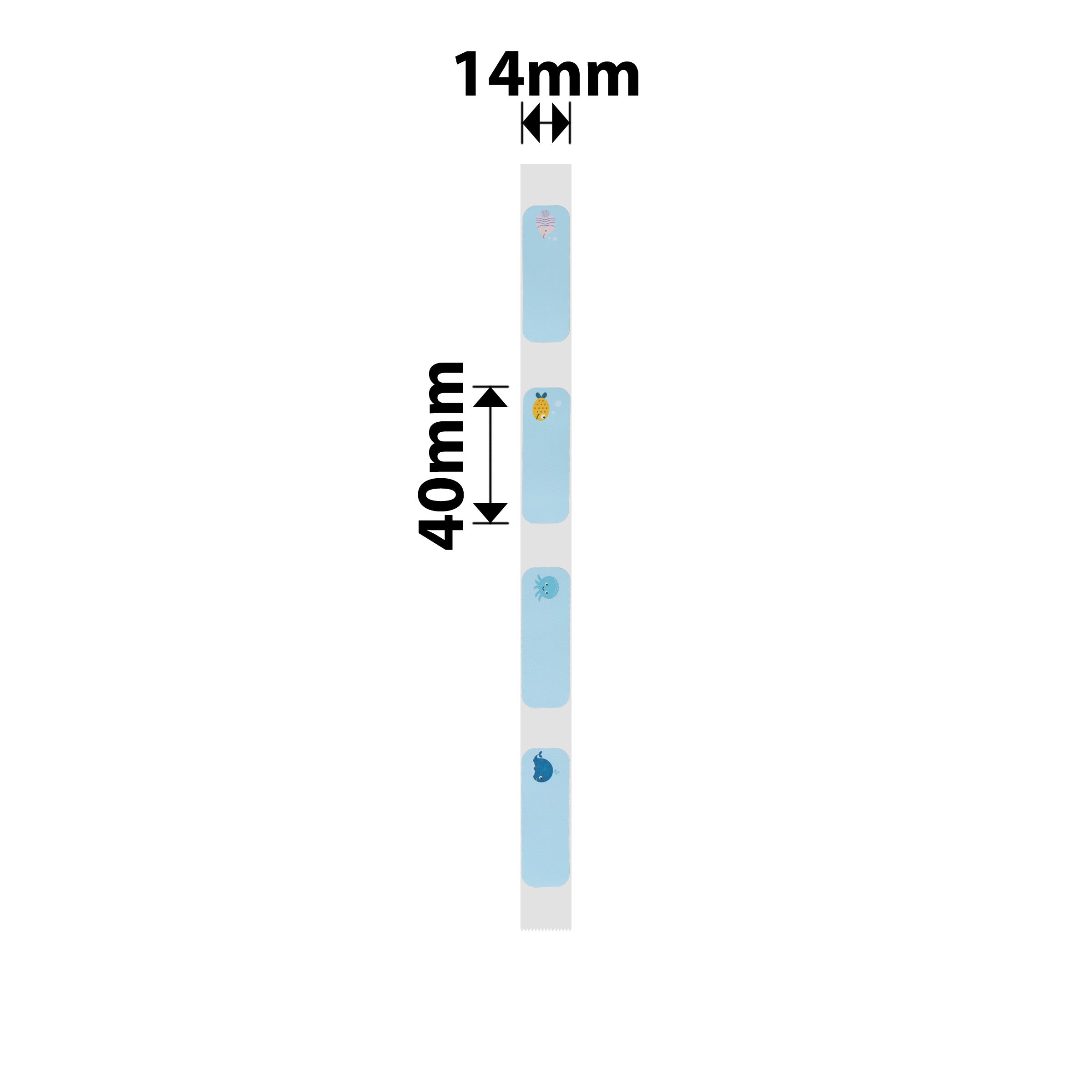 NB146 - NIIMBOT - D11 / D101 / D110 / H1S - 14X40MM - 160 MIXED SEA ANIMALS LABELS