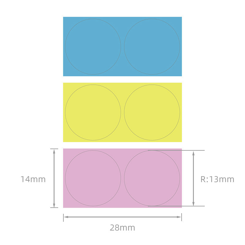 NB155 - NIIMBOT - D11 / D101 / D110 / H1S - 14X28MM - 220 SOLD PYB MULTI- COLOUR LABELS