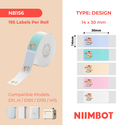 NIIMBOT - Gamma D - 14x30mm - Corgi carino - 195 etichette