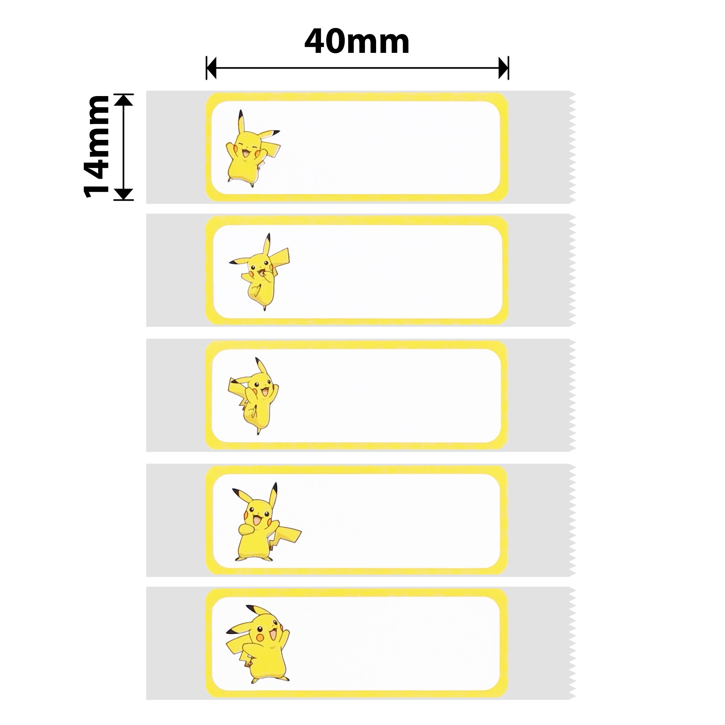 NB160 - NIIMBOT - D11 / D101 / D110 / H1S - 14X40MM - 160 PIKACHU C LABELS