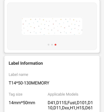NB170 - NIIMBOT - D11 / D101 / D110 / H1S - 14X50MM - 125 WATERCOLOUR RECALL LABELS