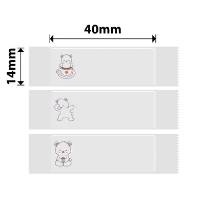 NB181 - NIIMBOT - D11 / D101 / D110 / H1S - 14X40MM - 160 LAZY BEAR LABELS
