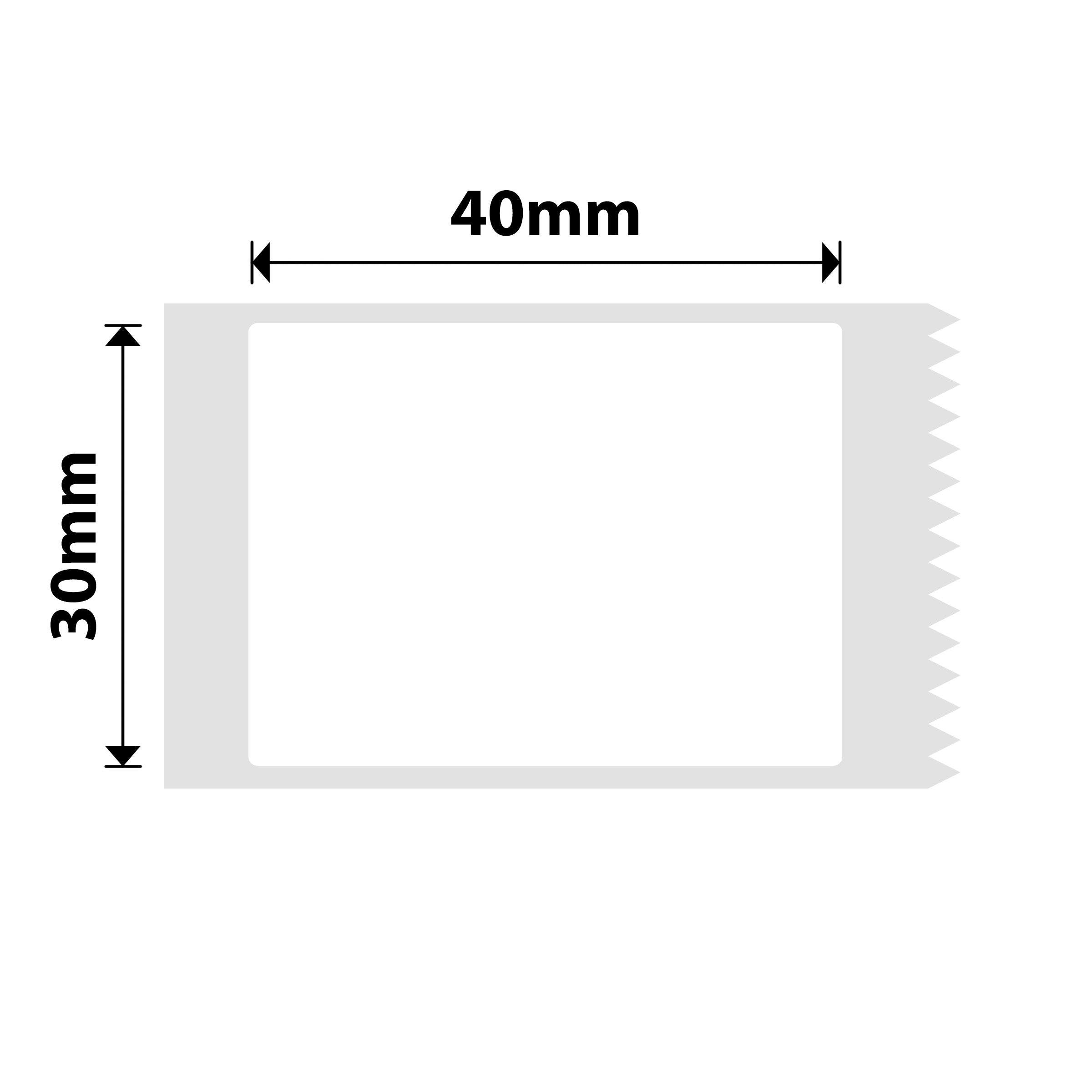 NB185 - NIIMBOT - B1 / B21 / B3S / B4 - 30X40MM - 180 WHITE LABELS