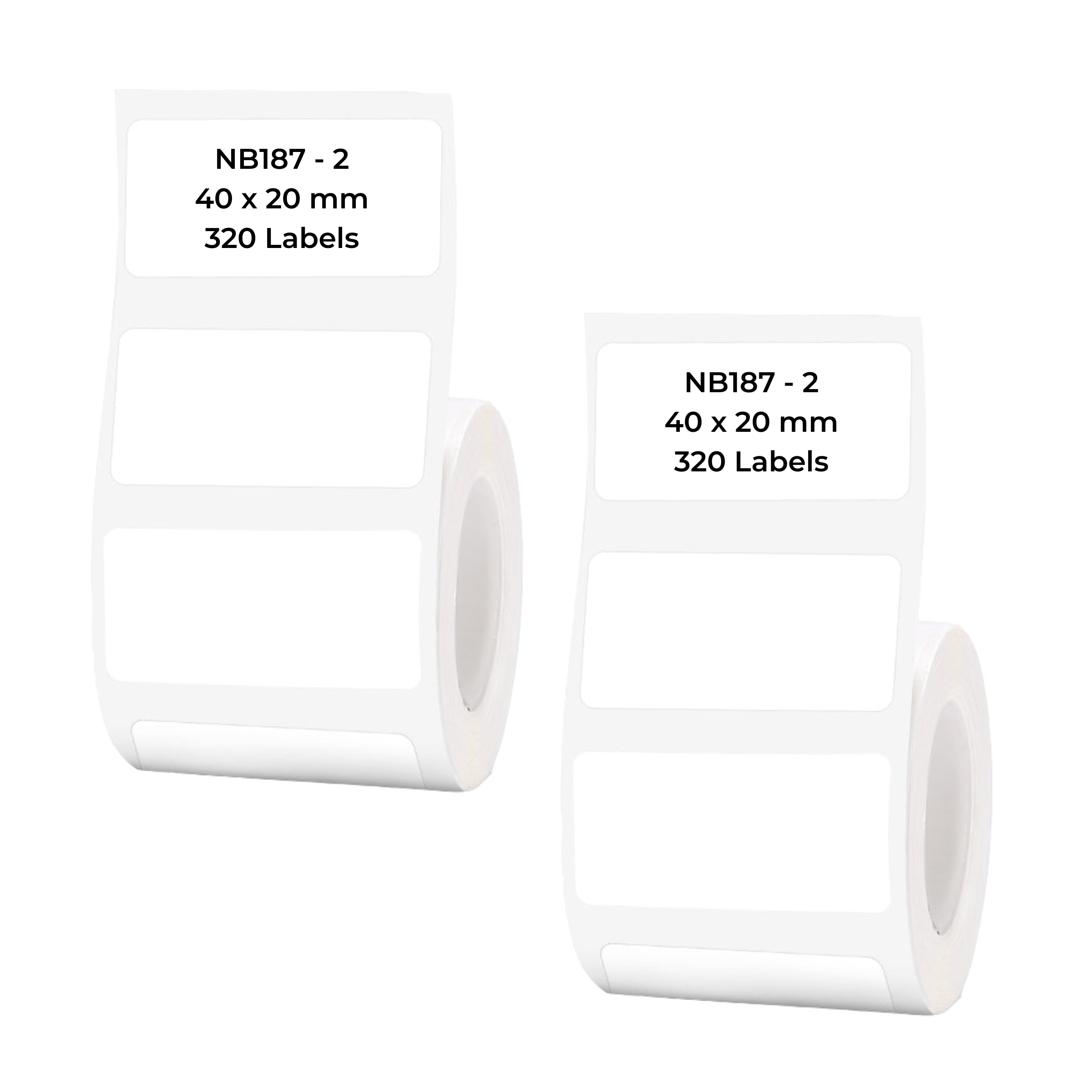 NB187 - NIIMBOT - B1 / B21 / B3S / B4 - 40X20MM - 320 WHITE LABELS